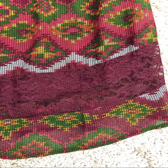 Band of Gypsies Aztec sleeveless dress with lace - Picture 4 of 5